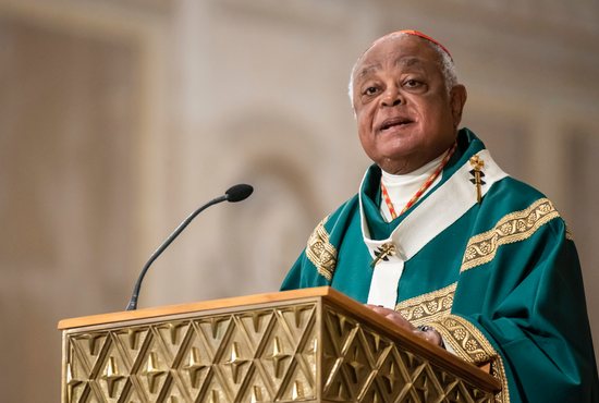 Washington Cardinal Wilton D. Gregory, pictured at a Sept. 12, 2021, Mass at the Basilica of the National Shrine of the Immaculate Conception in Washington, says Mary and retired Pope Benedict XVI, who died Dec. 31, 2022, helped people to seek and see the face of God. The cardinal remembered the late pope at a Dec. 31 Vigil Mass for the Solemnity of Mary, the Holy Mother of God at the basilica.