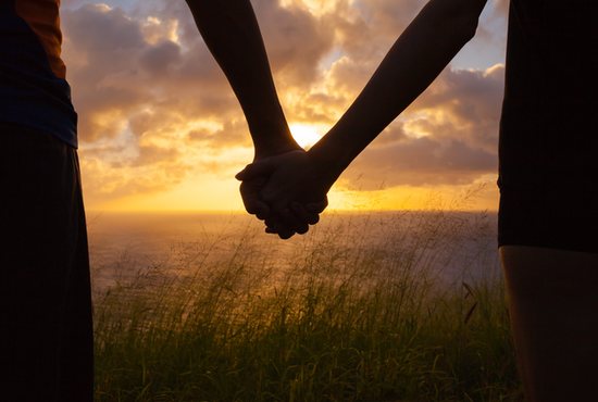 couple heading into heaven