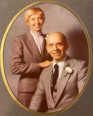 John and Joanna Izen, parents of Bishop-elect Michael Izen, at the 1982 wedding of their daughter, Geri. 