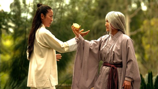 Michelle Yeoh, left, stars in a scene from the movie “Everything Everywhere All at Once.” The film won seven Oscar's at the 2023 Academy Awards, including for best picture, directing and in three of the four acting categories.