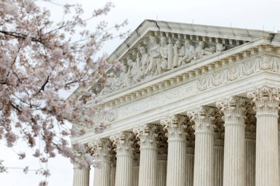 The U.S. Supreme Court is seen in Washington March 27, 2023. The court heard arguments in a case April 18 that could have broad implications for employees seeking religious accommodations from their employers.