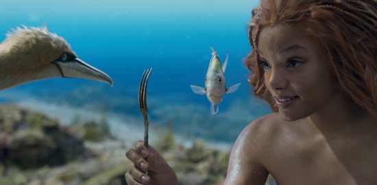 Scuttle, voiced by Awkwafina, Flounder voiced by Jacob Tremblay, and Halle Bailey as Ariel appear in “The Little Mermaid.” The OSV News classification is A-I -- general patronage. The Motion Picture Association rating is PG -- parental guidance suggested. Some material may not be suitable for children.