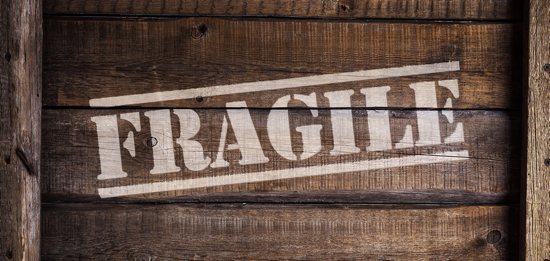 An undated photo of a crate marked "fragile"is a reminder that we must be careful with our lives but cannot bubble wrap ourselves or the people we love against all that comes our way.