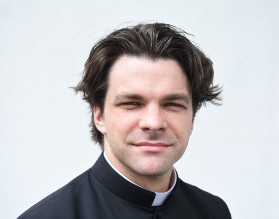 Father Alex Crow, former parochial vicar at Corpus Christi Parish in Mobile, Ala., is pictured in an undated photo. Archbishop Thomas J. Rodi of Mobile announced Sept. 29, 2023, the archdiocese will conduct its own investigation regarding the disgraced priest who fled his pastoral assignment in July and traveled to Italy with a recent female graduate of an archdiocesan high school. The priest, 30, and the young woman, 18, remain in that country.