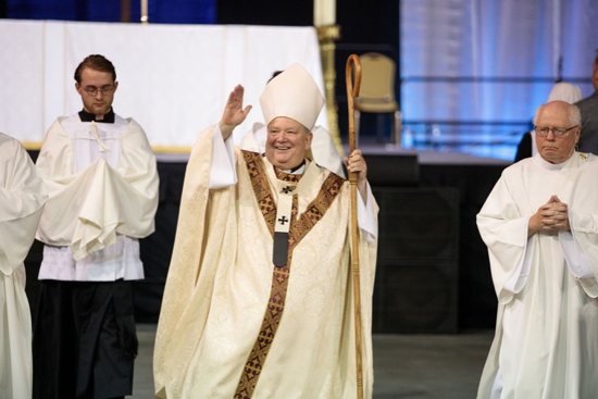 Archbishop Bernard Hebda was the principal celebrant at Mass on the second day of the congress