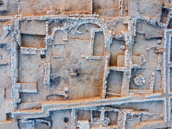 Pictured is the site of a Byzantine-period church in the northern Negev, an Israeli desert, where there is wall art depicting ships. According to archaeologists, it opens a window to the world of Christian pilgrims visiting the Holy Land 1,500 years ago. The Israel Antiquities Authority announced the discovery of the art May 23, 2024.