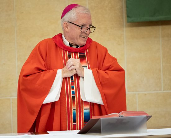 Bishop-elect Kevin Kenney celebrates the morning Mass at St. Olaf July 25 after being announced by Archbishop Bernard Hebda as an auxiliary bishop for the Archdiocese of St. Paul and Minneapolis. Bishop-elect Kenney will be ordained as auxiliary bishop Oct. 28 on the feast of Sts. Simon and Jude.