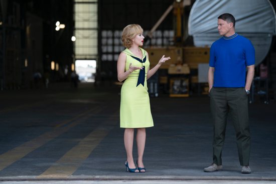 Scarlett Johansson and Channing Tatum star in a scene from the movie "Fly Me to the Moon." The OSV News classification is A-III -- adults. The Motion Picture Association of America rating is PG-13 -- parents strongly cautioned. Some material may be inappropriate for children under 13.