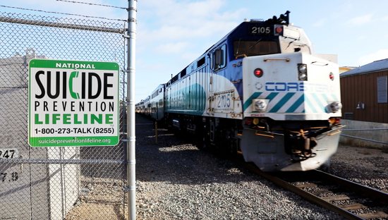 A suicide prevention sign is posted along the railway line in Encinitas, Calif., Aug. 19, 2019. Catholic ministry leaders shared with OSV News pastoral strategies for preventing suicide, as the nation observes Suicide Prevention Month in September.