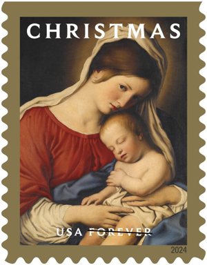 For the image on the 2024 religious Christmas stamp, the U.S. Postal Service has selected this 17th-century "Madonna and Child" painting that has been in the collection of the Indianapolis Museum of Art since 1938.