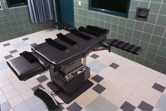 The execution chamber in the U.S. Penitentiary in Terre Haute, Ind., is shown in this undated file photo. The U.S. Catholic bishops, a multi-faith coalition, and Pope Francis have raised their voices in their respective messages, over Dec. 8-9, 2024, in asking Biden, a Catholic, to commute the death sentences of 40 men on federal death row, before he leaves office in January. 