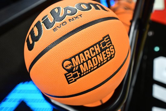 This is an illustration of the NCAA March Madness basketball logo.