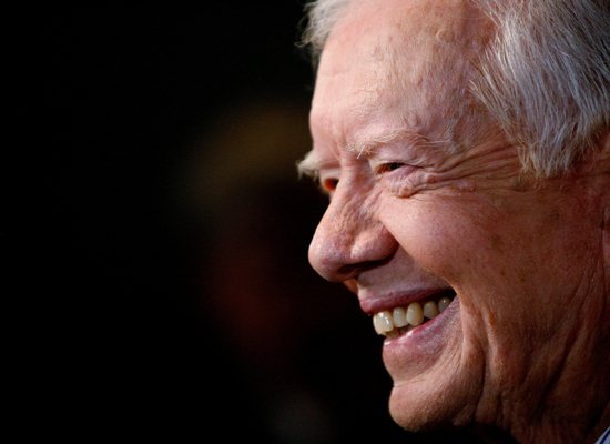 Former U.S. President Jimmy Carter smiles at the premiere of "Jimmy Carter: Man From Plains" at the Elgin theatre during the 32nd Toronto International Film Festival in Toronto, Canada, Sept. 10, 2007. Carter died Dec. 29, 2024, at 100, at his home in Plains, Georgia.