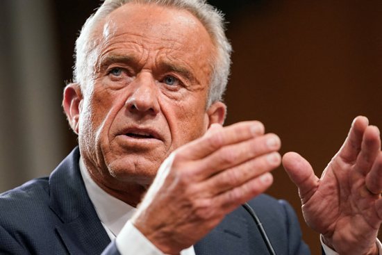 Robert F. Kennedy Jr., U.S. President Trump's nominee to be secretary of Health and Human Services, testifies at his confirmation hearing before the Senate Finance Committee Jan. 29, 2025, on Capitol Hill in Washington.