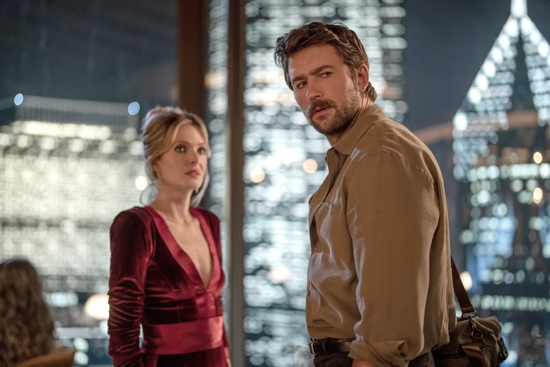 Meghann Fahy and Brandon Sklenar star in a scene from the movie "Drop." The OSV News classification is A-III -- adults. The Motion Picture Association rating is PG-13 -- parents strongly cautioned. Some material may be inappropriate for children under 13.