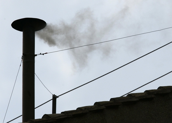 White smoke from the Sistine Chapel's chimney