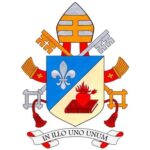 Pope Leo XIV's coat of arms with his episcopal motto, "In Illo uno unum," literally "In the One (Christ), we are one," is seen in an image published by the Vatican Secretariat of State May 10, 2025.