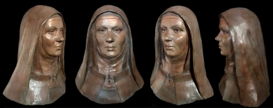 Recreations of St. Teresa of Ávila's face by Australian professor Jennifer Mann, an expert in forensic medicine, are seen in a March 28, 2025, screenshot. They were made using advanced techniques and the description given on the writings of Mother Maria of St. Joseph, a contemporary of the saint.