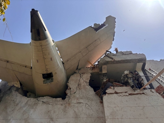 A view shows the rear of an Air India plane following its crash, in Ahmedabad, India, June 12, 2025. The flight crashed midday shortly after takeoff from Ahmedabad airport with more than 240 people on board.
