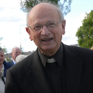 Former Bishop Eamonn Casey of Galway, Ireland, is pictured in an undated photograph. The remains of the bishop, who resigned from office in 1992 after it was revealed he had fathered a child in 1974, have been removed from their burial place in Galway Cathedral in the wake of a number of allegations of child abuse that came to light in 2024.