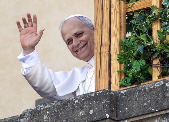 Pope Leo XIV waves after arriving in Castel Gandolfo, Italy, July 6, 2025. The pope will stay in Castel Gandolfo for his customary retreat through July 20.