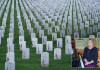 Gravestones adorned with American Flags are seen at Arlington National Cemetery on Memorial Day in Arlington, Va., May 27, 2024. Each year on Memorial Day, celebrated on the last Monday of May, the nation pays tribute to U.S. military service members who have died in war.