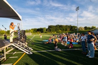 Seph Schlueter performs July 10 at Holy Family Catholic High School in Victoria during a concert called His Name Hallowed.  DAVE HRBACEK  |  THE CATHOLIC SPIRIT