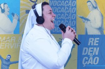 Brazilian Sister Marizele Isabel Cassiano Rego is seen in an undated photograph. Two Brazilian nuns have gone viral worldwide after a May 28, 2025, video showed them beatboxing and dancing hip hop on Catholic TV -- drawing comparisons to a real-life "Sister Act." (nuns beatboxing)