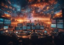 This is an undated AI-generated image of computers. The Catholic University of America in Washington is launching two AI degree programs in its School of Engineering.