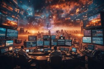 This is an undated AI-generated image of computers. The Catholic University of America in Washington is launching two AI degree programs in its School of Engineering.