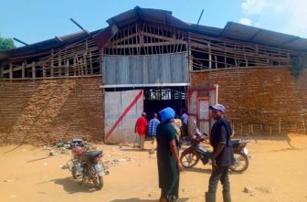 Cartias Hall of the Catholic Church of Blessed Marie-Clémentine Anuarite Nengapeta in Komanda, Congo, is seen in a July 27, 2025, photograph. At least 43 faithful, including children, were killed July 27 in a brutal overnight attack inside the church in eastern Congo, in Ituri province, carried out by a militia group linked to the Islamic State.