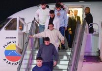Venezuelan migrants arrive on a deportation flight from the U.S. at Simon Bolivar International airport in Maiquetia, Venezuela, Feb. 10, 2025. The U.S. Supreme Court on May 30, allowed the Trump administration to end deportation protections for more than 500,000 immigrants from Cuba, Haiti, Nicaragua, and Venezuela.