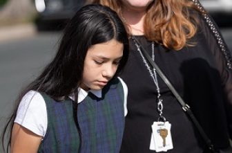 From left, Clarissa and Suzanne Garcia Degollado reunited after shooting at Annunciation in Minneapolis Aug. 27.