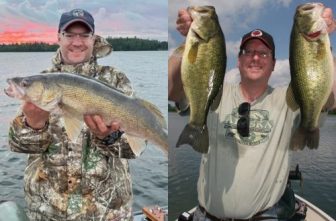 From left, Father Troy Przybilla and Dave Hrbacek