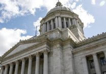The Washington Capitol is pictured in Olympia April 11, 2020. A federal court on July 18, 2025, temporarily blocked a new law in Washington state requiring clergy to report child abuse or neglect without exceptions for clergy-penitent privilege.